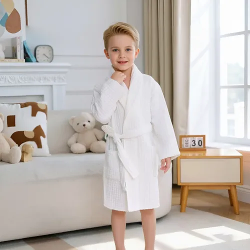 Custom Kids Waffle Robes - Custom Ribbons Now