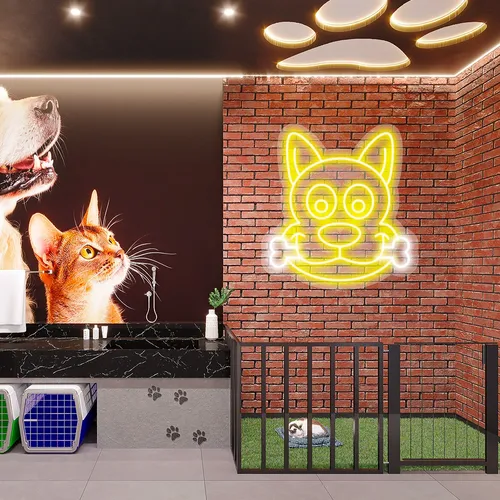 Custom Dog Neon Signs - Custom Ribbons Now