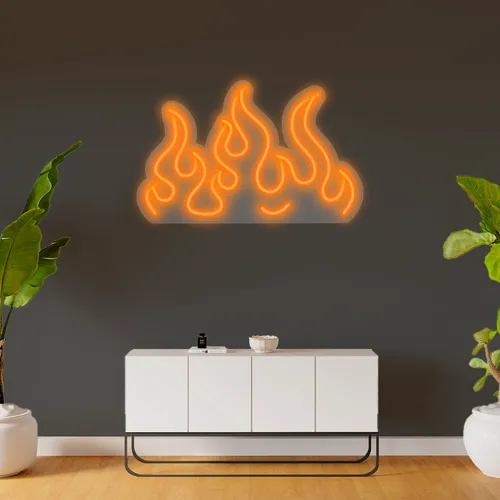 Custom Fire Neon Signs - Custom Ribbons Now