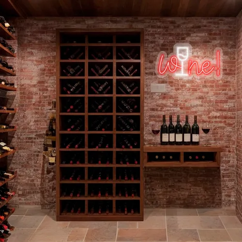 Custom Wine Neon Signs - Custom Ribbons Now
