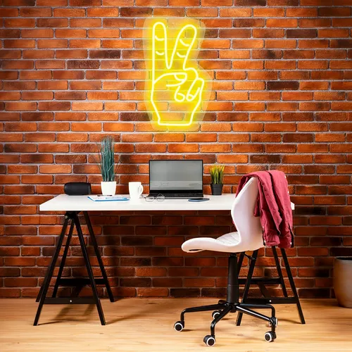Custom Neon Peace Signs - Custom Ribbons Now
