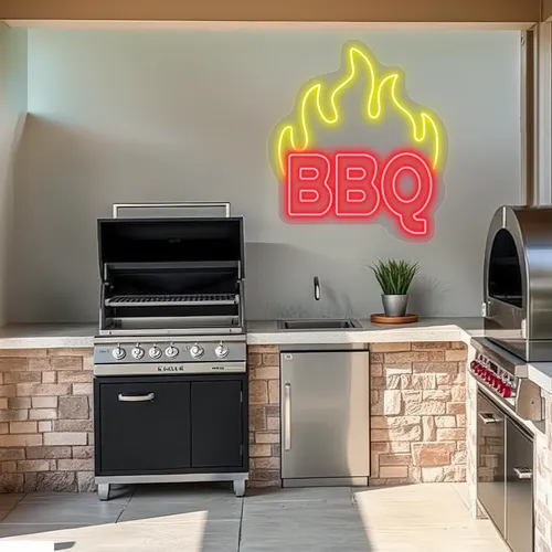 Custom Neon Barbecue Signs - Custom Ribbons Now