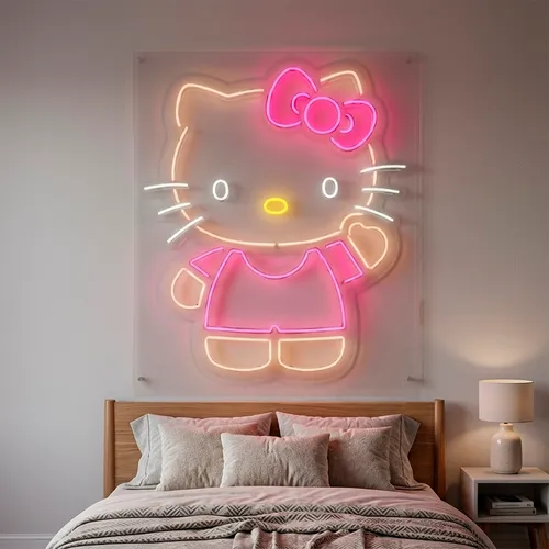Custom Hello Kitty Neon Signs - Custom Ribbons Now