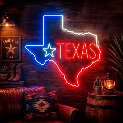Custom Texas Neon Signs - Custom Ribbons Now