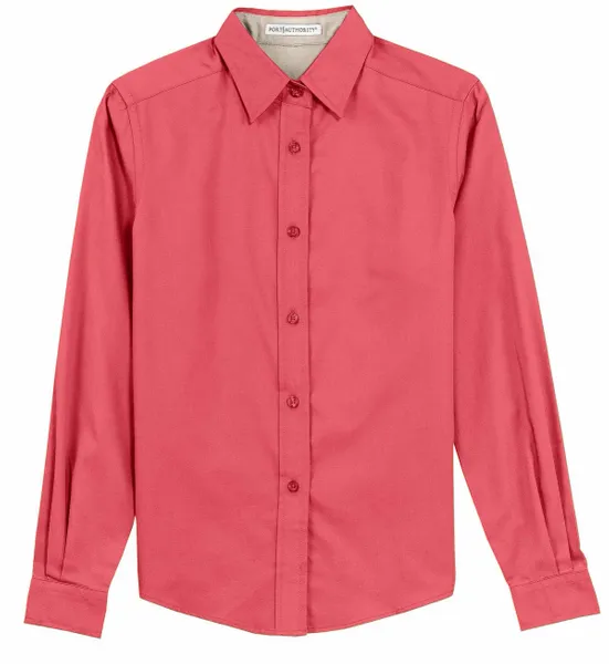 Port Authority Women's Long Sleeve Easy Care Shirt. L608 - Custom Ribbons Now