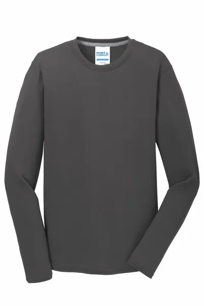 Port & Company Long Sleeve Performance Blend Tee. PC381LS - Custom Ribbons Now