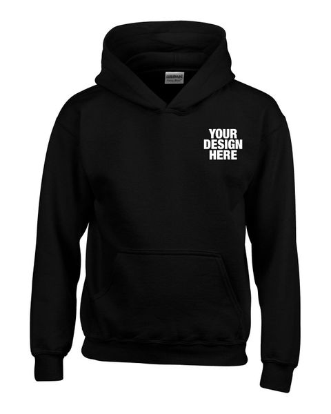 Gildan Youth Heavy Blend 8 oz., 50/50 Hooded Sweatshirt - Custom Ribbons Now