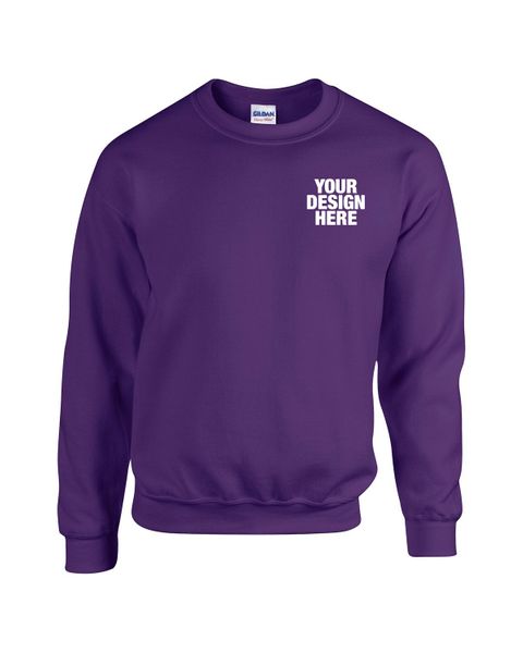 Gildan Adult Heavy Blend Adult 8 oz., 50/50 Fleece Crew - Custom Ribbons Now