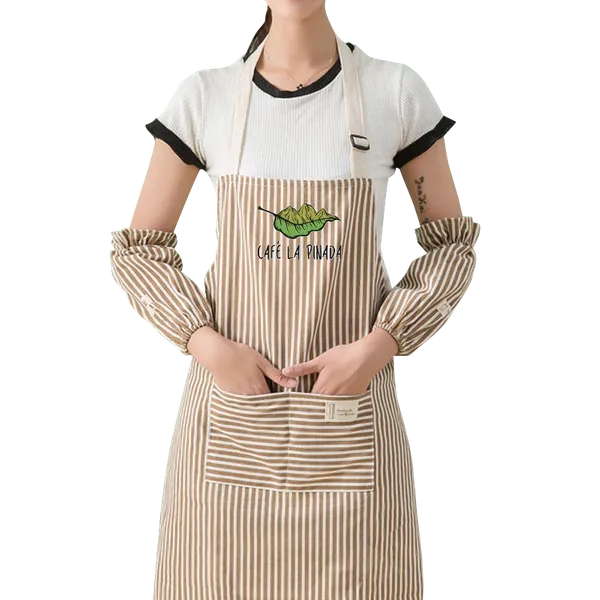 Striped Cotton and Linen Apron - Custom Ribbons Now
