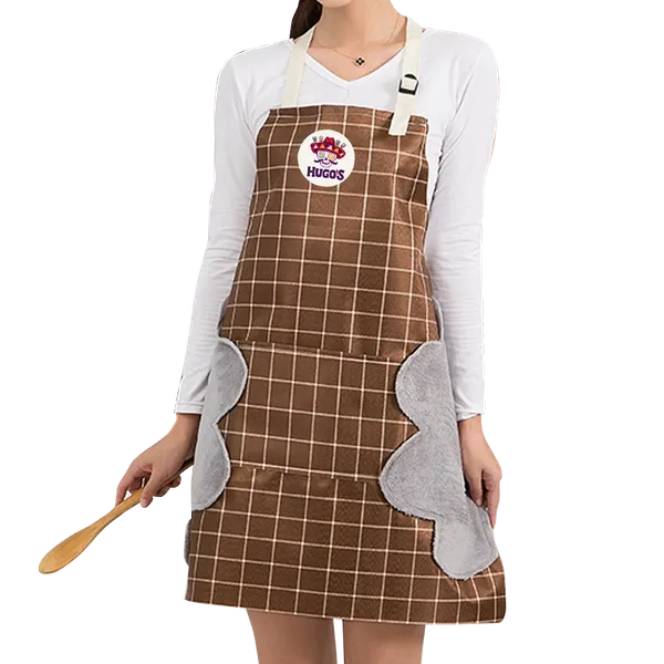Striped Plaid Hand Wiping Apron - Custom Ribbons Now