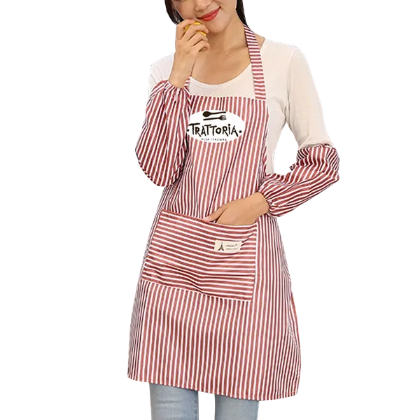 Waterproof Polyester Stripe Apron - Custom Ribbons Now
