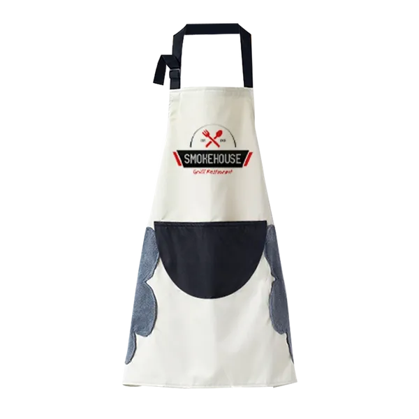 Floral Apron with Hand Wiping Pockets - Custom Ribbons Now