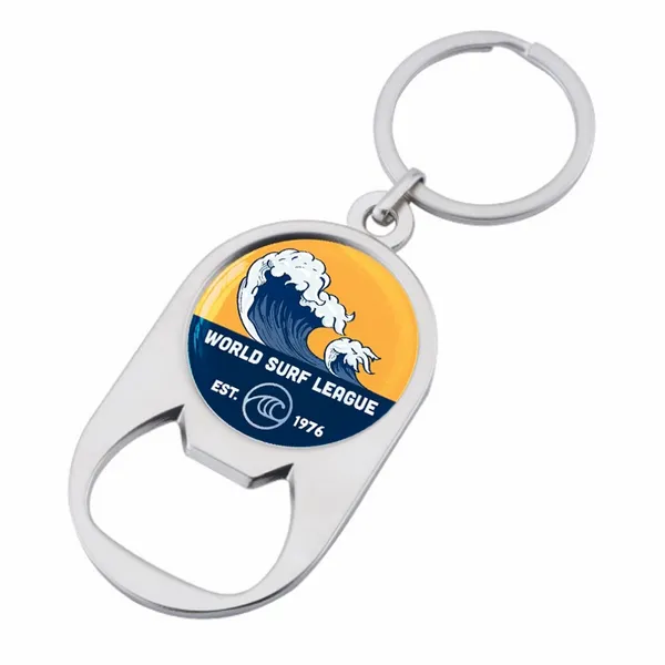 Multiuse Alloy Bottle Opener Keychain - Custom Ribbons Now