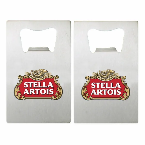 Silver Card Bottle Opener - Custom Ribbons Now