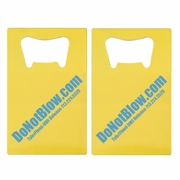 Printed Simple Card Bottle Opener - Custom Ribbons Now