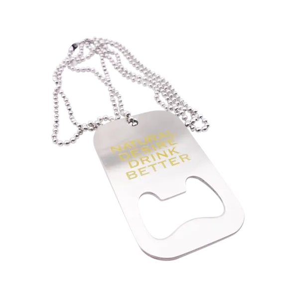 Dog Tag Bottle Opener - Custom Ribbons Now
