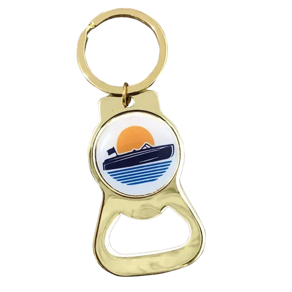 Gold Alloy Bottle Opener - Custom Ribbons Now