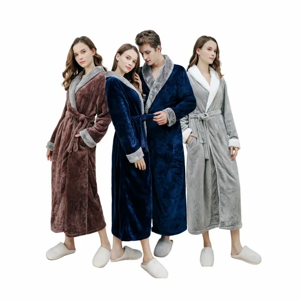 Stylish Custom Contrast Fleece Bathrobes - Custom Ribbons Now