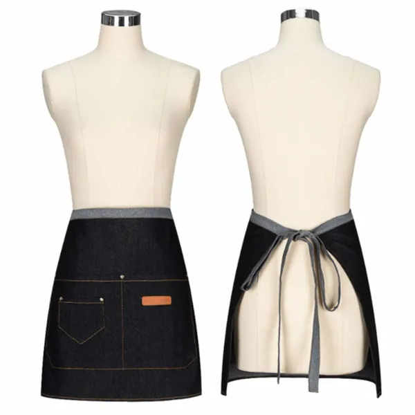 Half Waist Denim Apron - Custom Ribbons Now