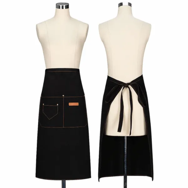 Lengthy Mid-Waist Denim Apron - Custom Ribbons Now