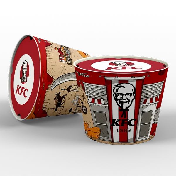 Paper Food Bucket - Custom Ribbons Now