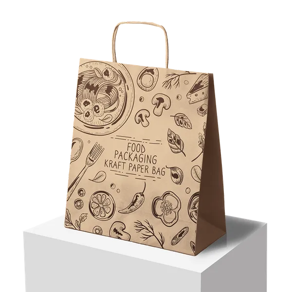 Kraft Paper Packaging Bag - Custom Ribbons Now