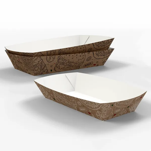 Paper Food Tray - Custom Ribbons Now