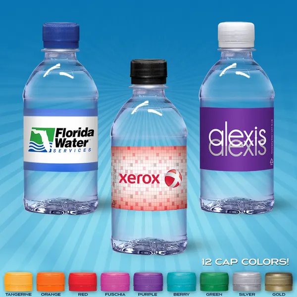 12oz Flat Water Bottle - Custom Ribbons Now