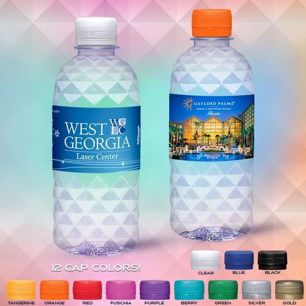 12oz Diamond Water Bottle - Custom Ribbons Now