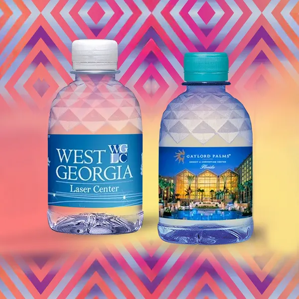 8oz Diamond Water Bottle - Custom Ribbons Now