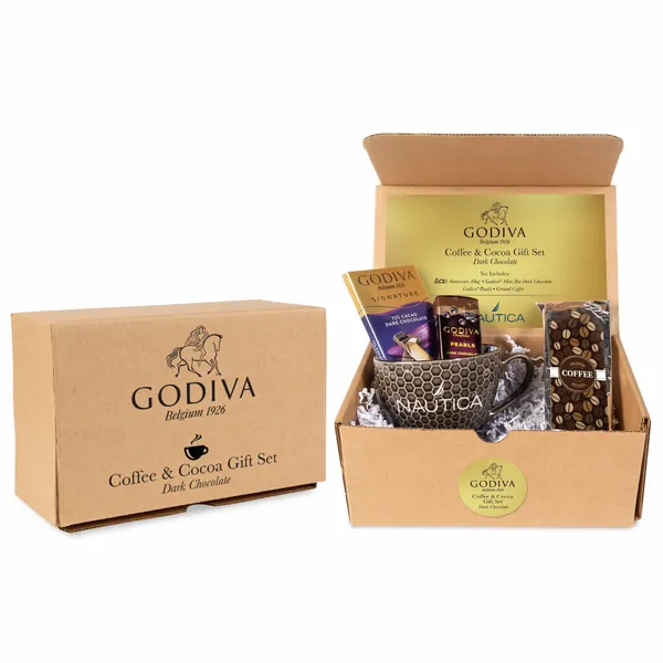 Godiva Coffee and Cocoa Gift Set - Dark Chocolate - Custom Ribbons Now
