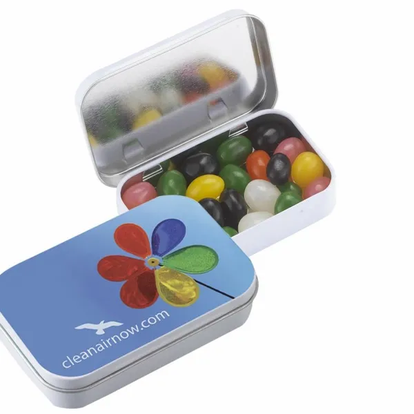 Rectangular Tin - Jelly Beans - Custom Ribbons Now