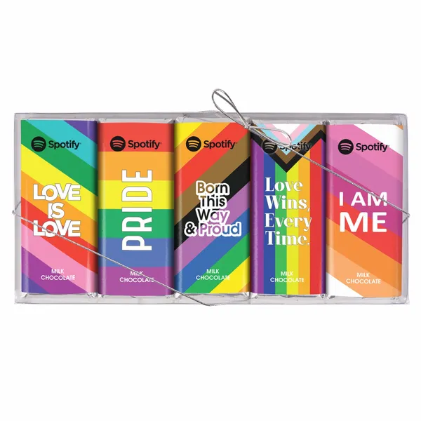 Pride 5 Pack Chocolate Bar Set - Custom Ribbons Now