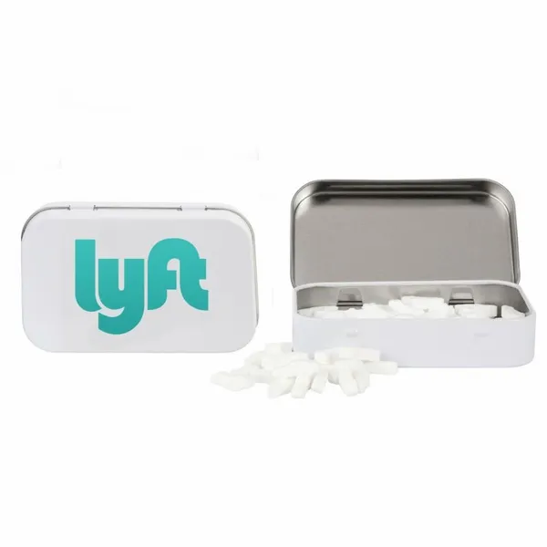 Rectangular Tin with Car Shaped Mints - Custom Ribbons Now