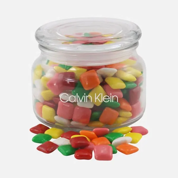 Jar with Mini Chicklets Gum - SG200 - Custom Ribbons Now