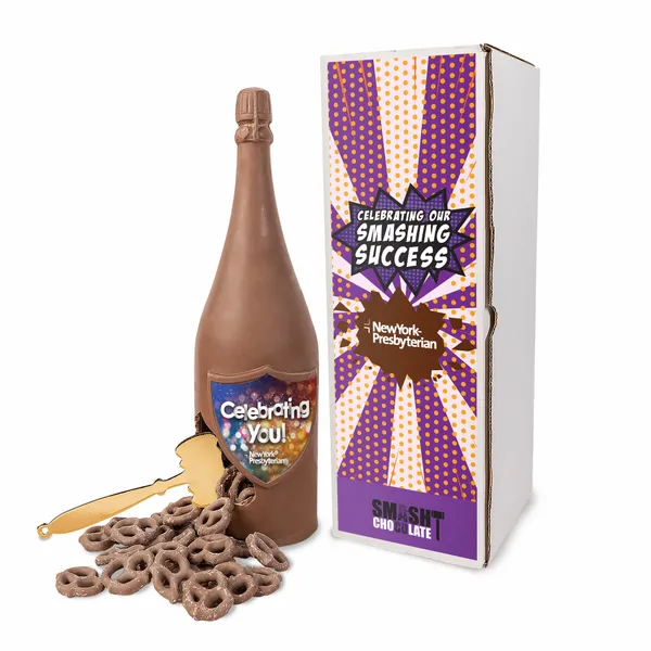 Mega Smash Chocolate with Mini Milk Pretzels - Custom Ribbons Now