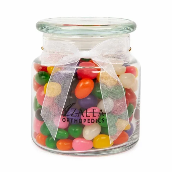 22oz. Glass Jar - Jelly Beans - Custom Ribbons Now