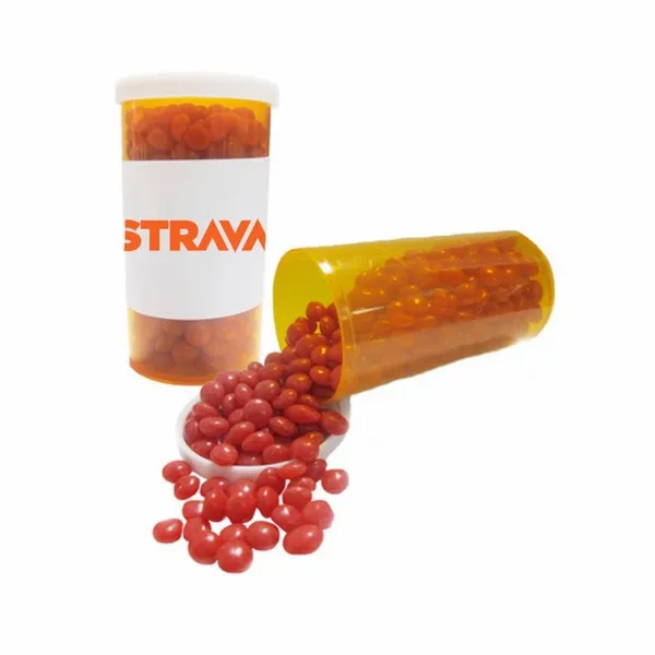 Large Promo Pill Bottles-Cinnamon Imperials - Custom Ribbons Now