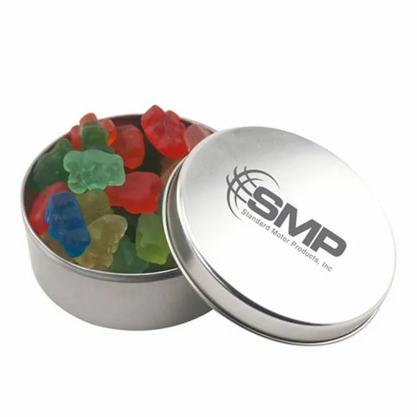 Round Tin with Gummy Bears - SBF3000 - Custom Ribbons Now