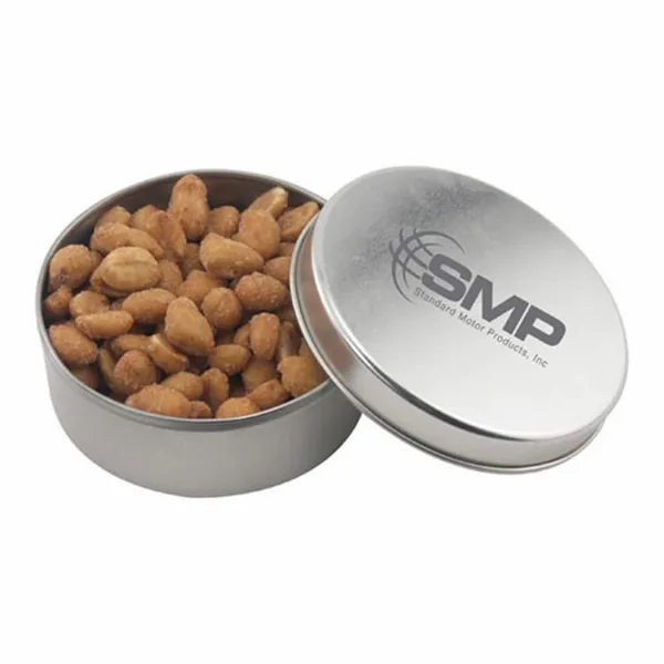 Round Tin with Honey Roasted Peanuts - SBF3000 - Custom Ribbons Now