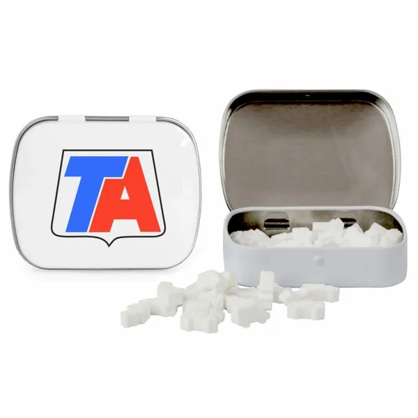 Domed Tin with Truck Shaped Mints - Custom Ribbons Now