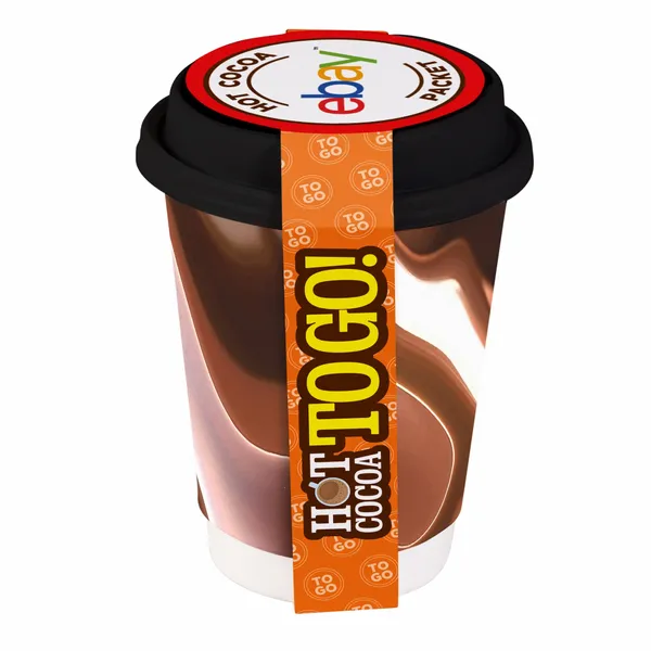 To-Go 12 oz. Cup with Hot Cocoa Packet - Custom Ribbons Now
