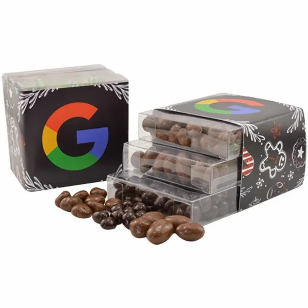 3 Way Chocolate Covered Stack Tower - Custom Ribbons Now