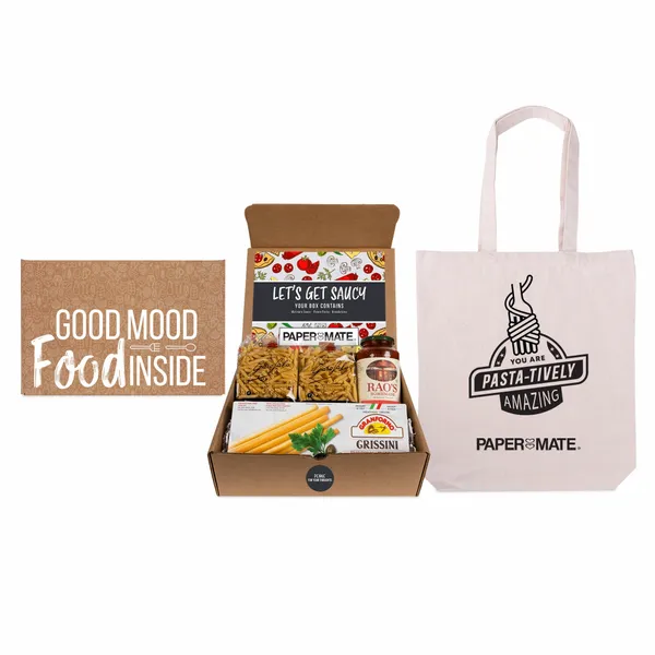 Lets Get Saucy- Italian Gourmet Kit with Tote - Custom Ribbons Now