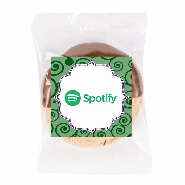 Fresh Beginnings Individually Wrapped Dipped Chocolate Chip Cookie - Custom Ribbons Now