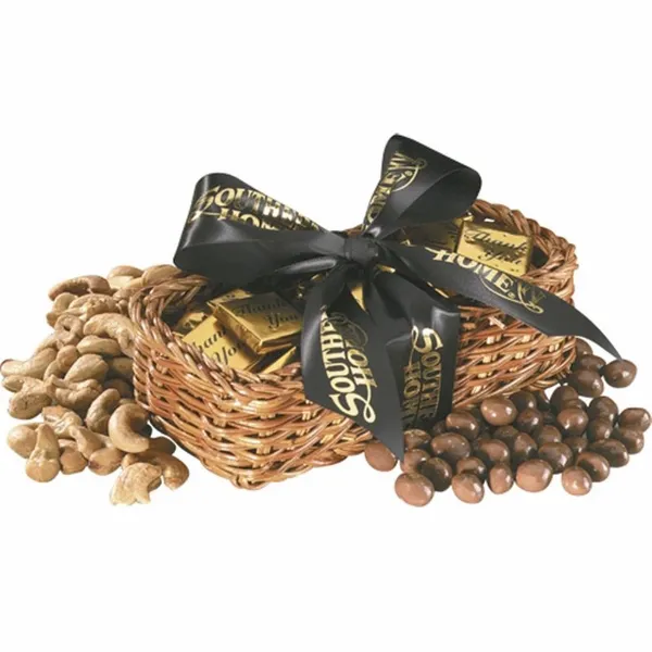 Gift Basket with Swedish Fish - Custom Ribbons Now