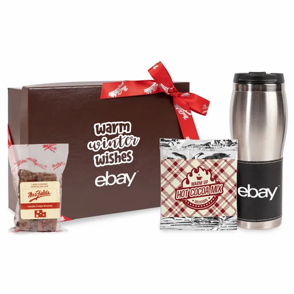 Mrs. Fields Drinkware Set with Brownie - Custom Ribbons Now