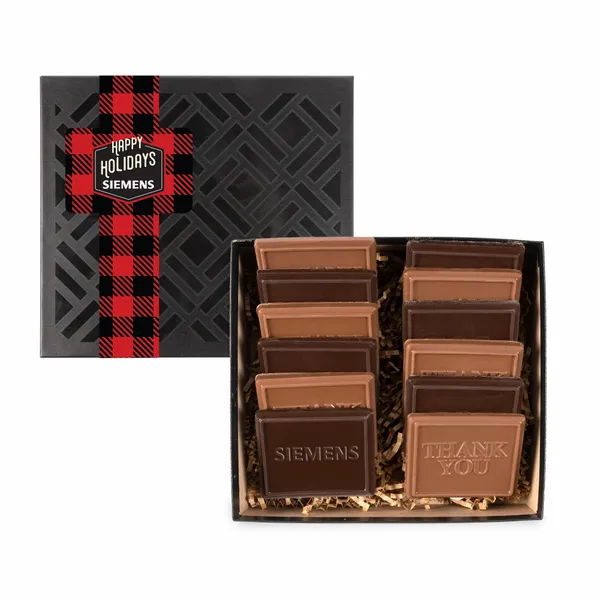 12 Piece Cookie Gift Box With Full Color Belly Band-Vertical - Custom Ribbons Now