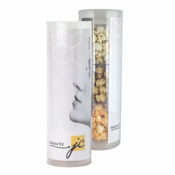 3 Piece Gift Tube with Popcorn - Custom Ribbons Now