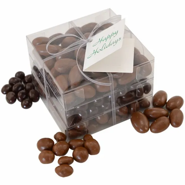 3 Way Chocolate Covered Stack Acetate Tower - Custom Ribbons Now